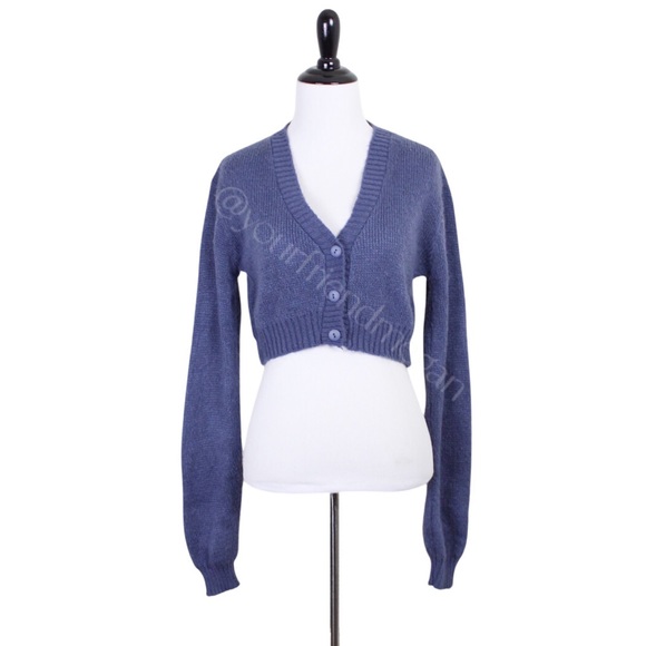 Nasty Gal Knit The Floor V-Neck Cropped Cardigan - Picture 9 of 12